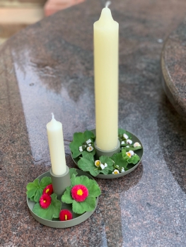 Grüner Kerzenhalter advent