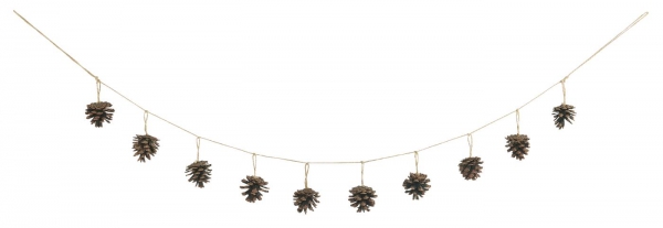 echte Zapfen auf Juteschnur