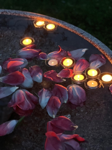 Floating Glass Candle Holder